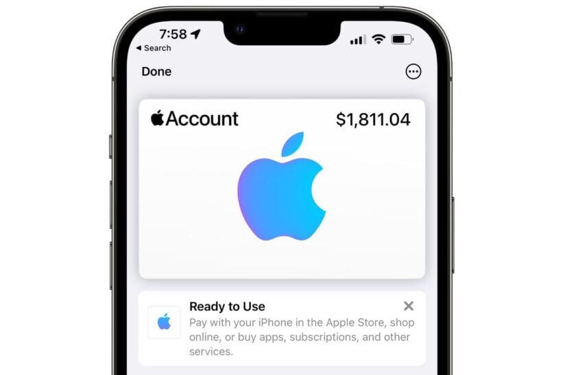 Apple Account Card in Apple Wallet
